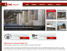 Tablet Screenshot of acmepallet.com
